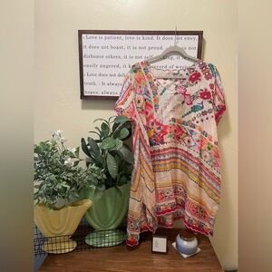 Johnny Was Tulum Silk Tunic